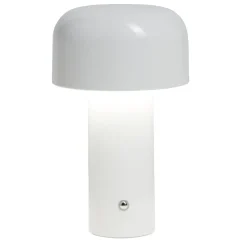 Lampe LED tactile rechargeable blanc Ø12,5xH20,5cm