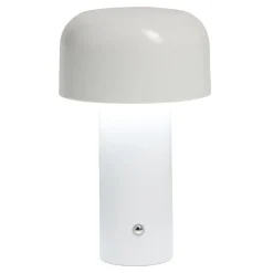Lampe LED tactile rechargeable blanc Ø12,5xH20,5cm