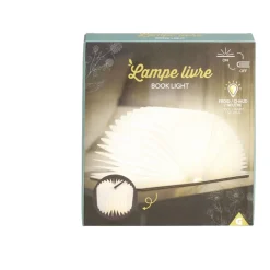 Lampe livre USB en bois 17xH14cm < Gifi Discount