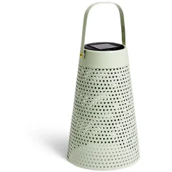 Lampe nomade solaire Faro métal perforé vert Ø12,8xH20cm < Gifi Best