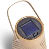 Lampe nomade solaire Faro métal perforé marron Ø12,8xH20cm < Gifi Sale