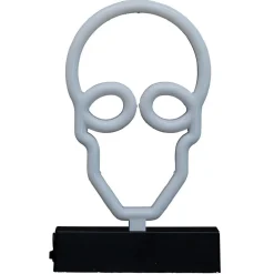 Lampe néon Halloween tête de mort 15xH23,5cm
