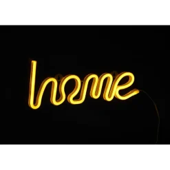 Lampe néon LED forme home jaune à suspendre L34xH12,5cm < Gifi Outlet