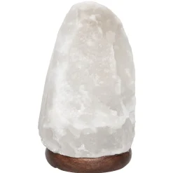 Lampe pierre de sel de l'Himalaya Mességué socle bois Ø13xH24cm < Gifi Hot