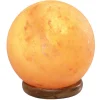 Lampe pierre de sel ronde Mességué orange