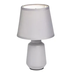 Lampe à poser en céramique avec abat-jour tissu gris Ø14,2xH24,5cm
