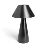 Lampe à poser tactile conique métal noir Ø21xH27cm