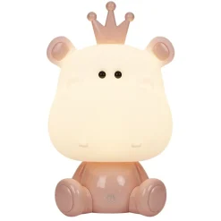 Lampe pour enfant forme hippopotame rose