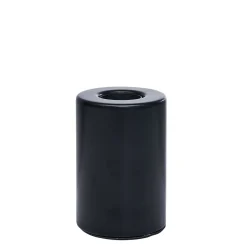 Lampe socle cylindre métal noir Ø8xH12cm