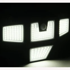 Lampe solaire murale détecteur de mouvement 192LED 800lms 7W noir < Gifi Outlet