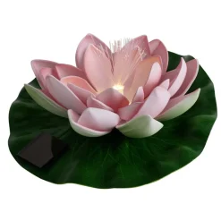 Lampe solaire nénuphar Ø17xH7cm (4 modèles) < Gifi Outlet