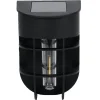 Lampe solaire plastique noir 9,5x8xH14,5cm