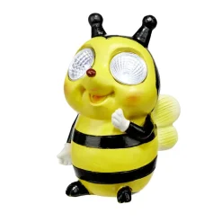 Lampe solaire à poser insecte LED blanc froid 6,5x5,5xH9,5cm (2 modèles)