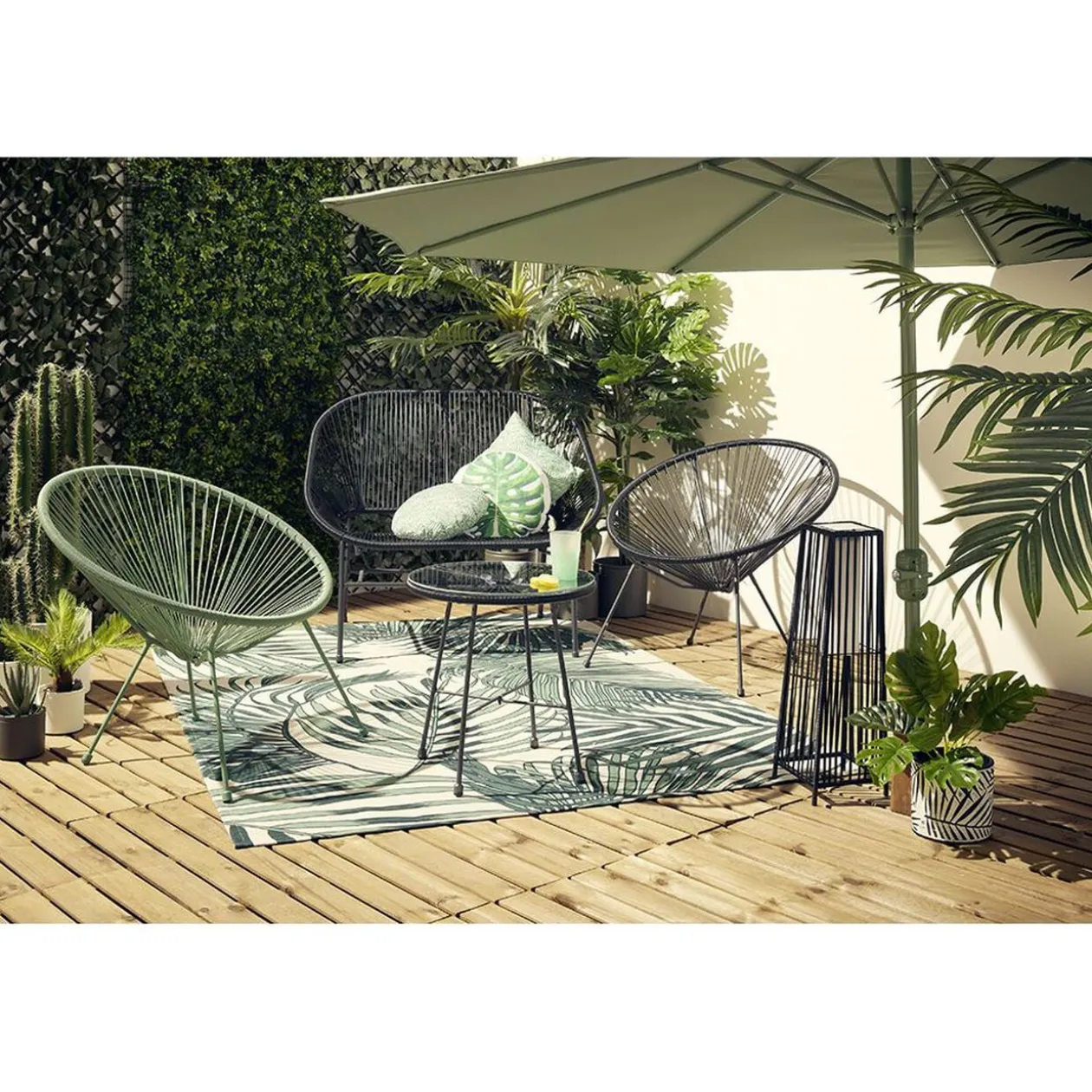 Lampe solaire à poser urban métal et plastique noir 22x22xH68cm