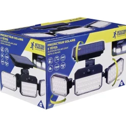 Lampe solaire triple LED 340 lumens projecteur détecteur de mouvement < Gifi Clearance