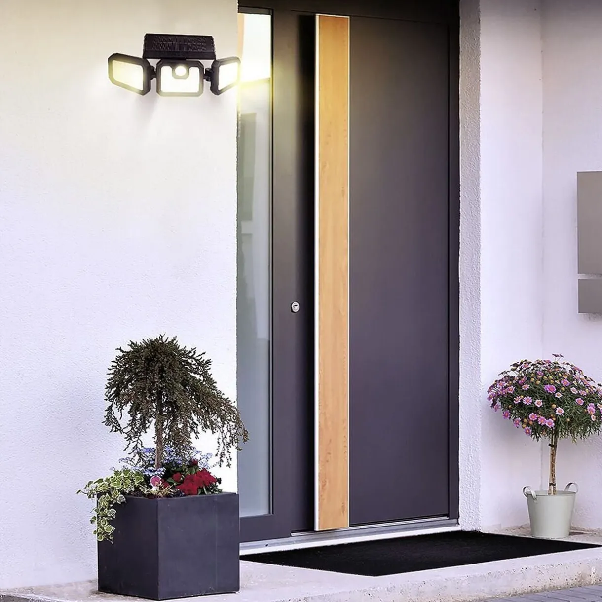 Lampe solaire triple LED 340 lumens projecteur détecteur de mouvement < Gifi Clearance