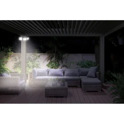 Lampe solaire triple LED 550 lumens détecteur de mouvement