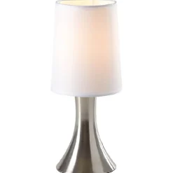 Lampe tactile Touch métal grise et blanche < Gifi Hot