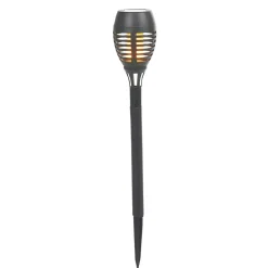 Lampe torche solaire à planter effet flamme H48cm