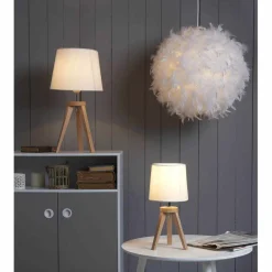 Lampe trépied à poser en bois < Gifi Clearance