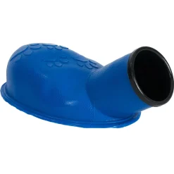 Lance balle à pied pour chien PVC et caoutchouc bleu