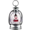 Lanterne déco LED Halloween fantôme boule à neige 8x6xH12cm