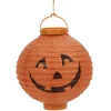 Lanterne en papier ronde lumineuse à suspendre Halloween (2 modèles)