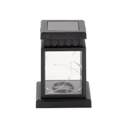 Lanterne funéraire solaire à LED plastique et fer 9x9xH12,5cm < Gifi Discount