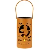 Lanterne LED Halloween métal orange Ø8xH15cm (2 modèles) < Gifi Hot