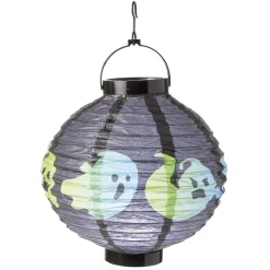 Lanterne lumineuse Halloween à suspendre Ø20xH22cm (2 modèles)