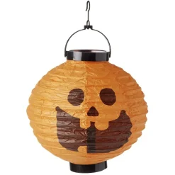 Lanterne lumineuse Halloween à suspendre Ø20xH22cm (2 modèles)