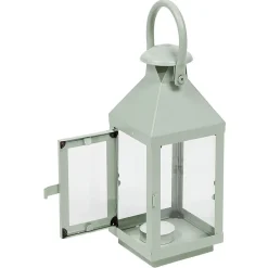 Lanterne photophore en métal vert
