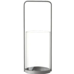 Lanterne pour bougie en métal et verre Ø8,5xH21cm (3 modèles)