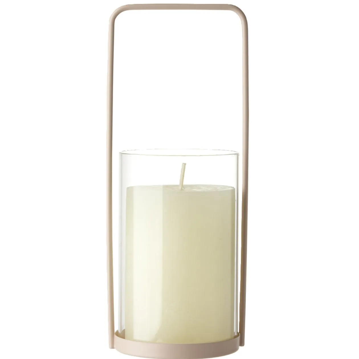 Lanterne pour bougie en métal et verre Ø8,5xH21cm (3 modèles)