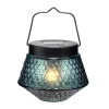 Lanterne solaire effet flamme en verre Ø12xH10,5cm < Gifi Outlet