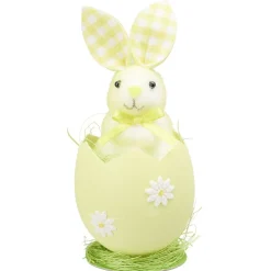 Lapin dans oeuf de Pâques motif Vichy x 2
