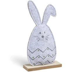Lapin à poser en bois et polyester L.11xl.4xH.21cm