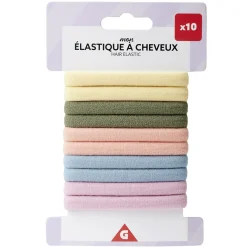 Élastique à cheveux x10 multicolore