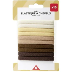 Élastique à cheveux x10 multicolore