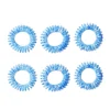 Élastique à cheveux x6 plastique spirale Ø4,5cm (6 modèles)