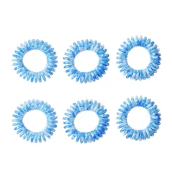 Élastique à cheveux x6 plastique spirale Ø4,5cm (6 modèles)