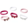 Élastique enfant mousse coeur strass x6