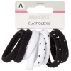Élastique en mousse noir et blanc x8 < Gifi Online