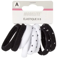 Élastique en mousse noir et blanc x8 < Gifi Online