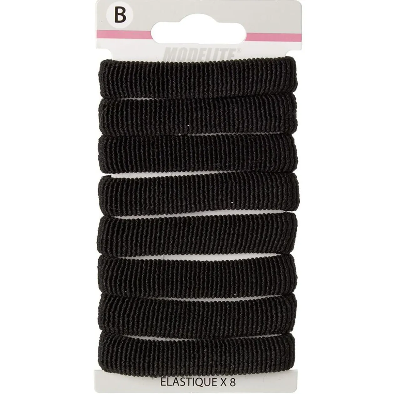 Élastique en mousse noir strié x8