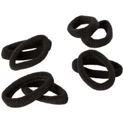 Élastique en mousse noir strié x8