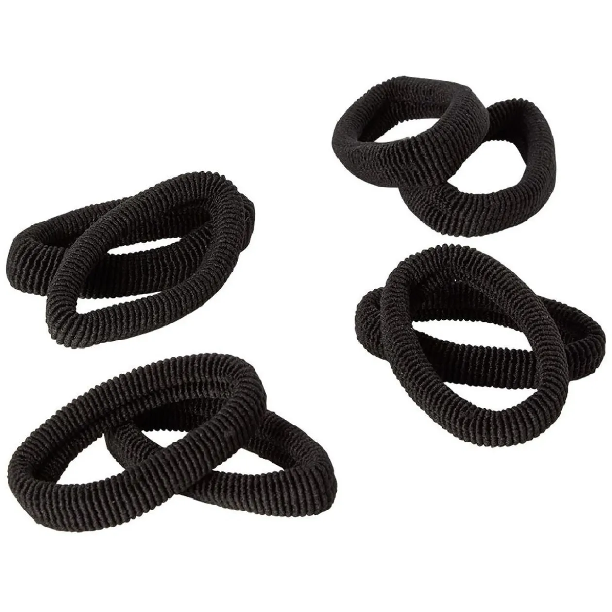 Élastique en mousse noir strié x8