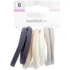 Élastique mousse gris beige blanc x8