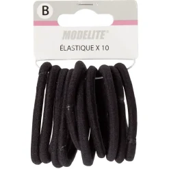 Élastique sans métal noir épais x10