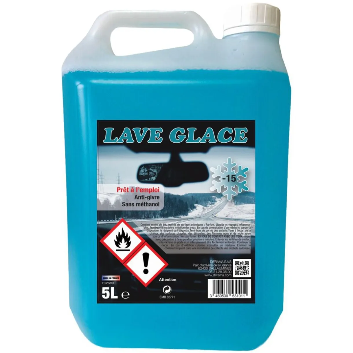 Lave-glace -15°C démoustiqueur dégraissant sans méthanol 5L < Gifi Online